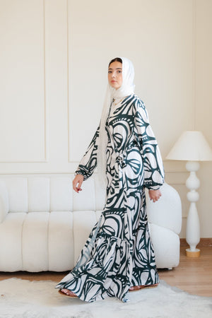 Arlo dress (dark green) - Lillyscarfofficial