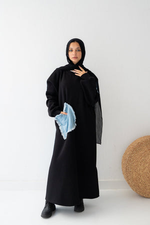 Back in Blue dress in black - Lillyscarfofficial