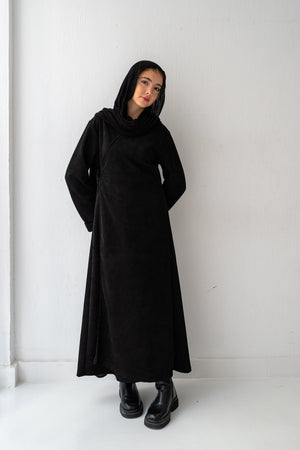 Black Suede Dress - Lillyscarfofficial
