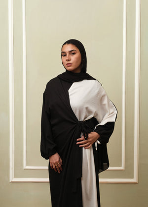 Black X white in linen - Lillyscarfofficial