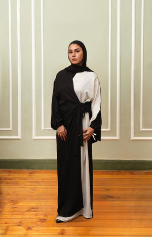 Black X white in linen - Lillyscarfofficial