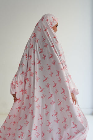 Blush Bow Khimar - Lillyscarfofficial