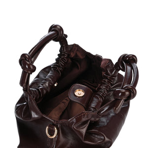Brown bow bag - Lillyscarfofficial