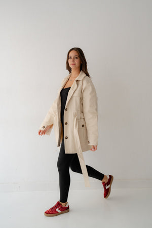 Cargo cream jacket - Lillyscarfofficial