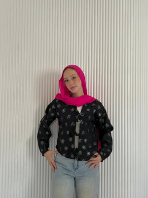 Fay blouse in black - Lillyscarfofficial