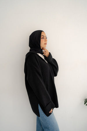 Handmade Trico in black - Lillyscarfofficial