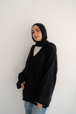 Handmade Trico in black - Lillyscarfofficial