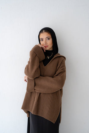 Handmade Trico in brown - Lillyscarfofficial