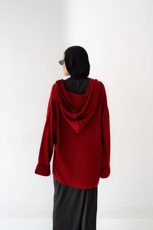 Handmade Trico in Burgundy - Lillyscarfofficial