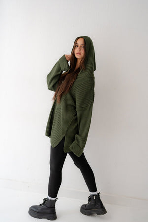 Handmade Trico in olive - Lillyscarfofficial