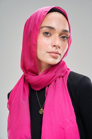 Hot pink cotton - Lillyscarfofficial