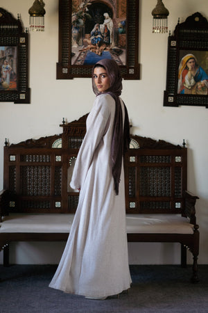 Knit Dress with Pleated Underlayer - Lillyscarfofficial