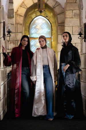 Mikado Tulle Caftan - Lillyscarfofficial