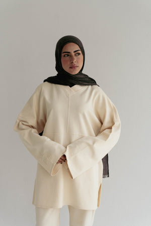 Minimal V in crème - Lillyscarfofficial