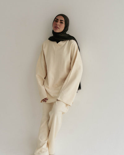 Minimal V in crème - Lillyscarfofficial