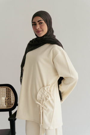 Side tie relaxed top - Lillyscarfofficial