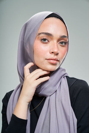 Smoke gray cotton - Lillyscarfofficial