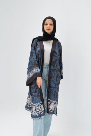 Sunbeam kimono in navy - Lillyscarfofficial