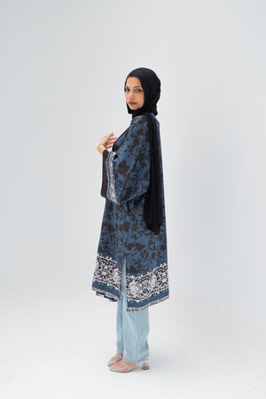 Sunbeam kimono in navy - Lillyscarfofficial