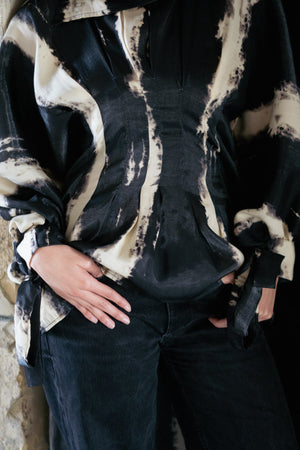 Tie Dye Shimmer Blouse - Lillyscarfofficial