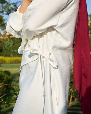 Voile Shirt in White - Lillyscarfofficial