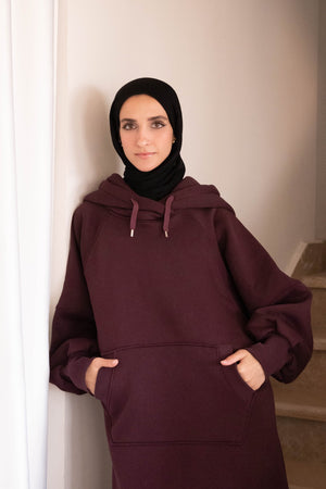 Winter Stroll dress in Burgundy - Lillyscarfofficial