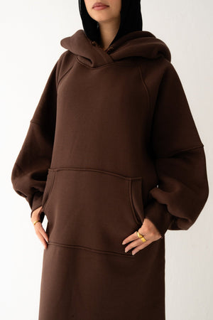 Winter Stroll dress in Chocolate brown - Lillyscarfofficial