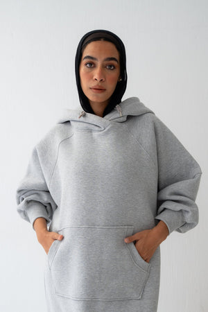 Winter Stroll dress in gray - Lillyscarfofficial