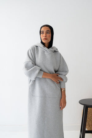 Winter Stroll dress in gray - Lillyscarfofficial