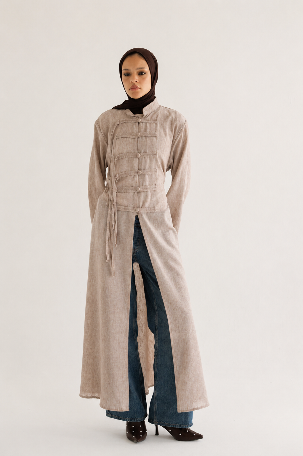 Frog button long shirt