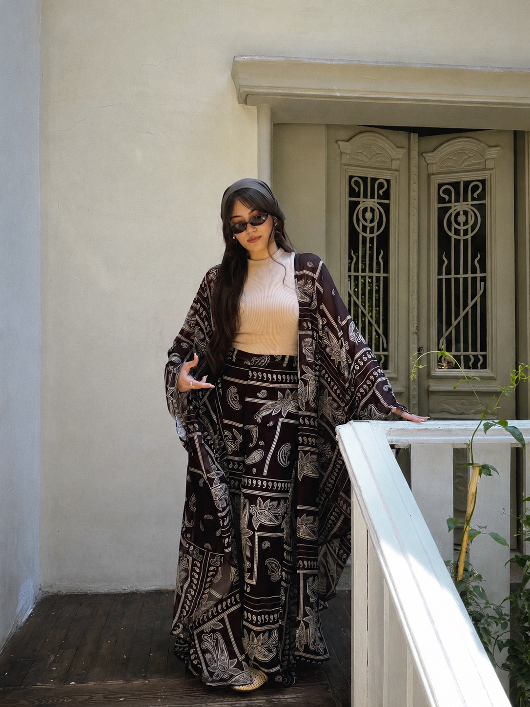 Espresso Bloom Chiffon Set