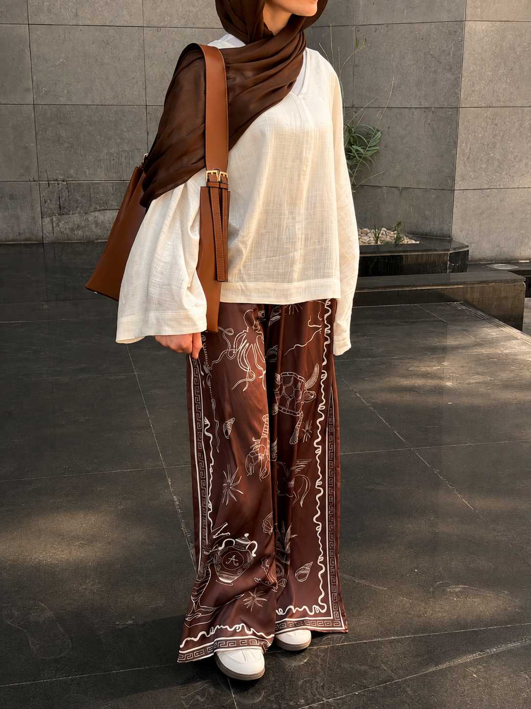 Statement Print Satin Pants