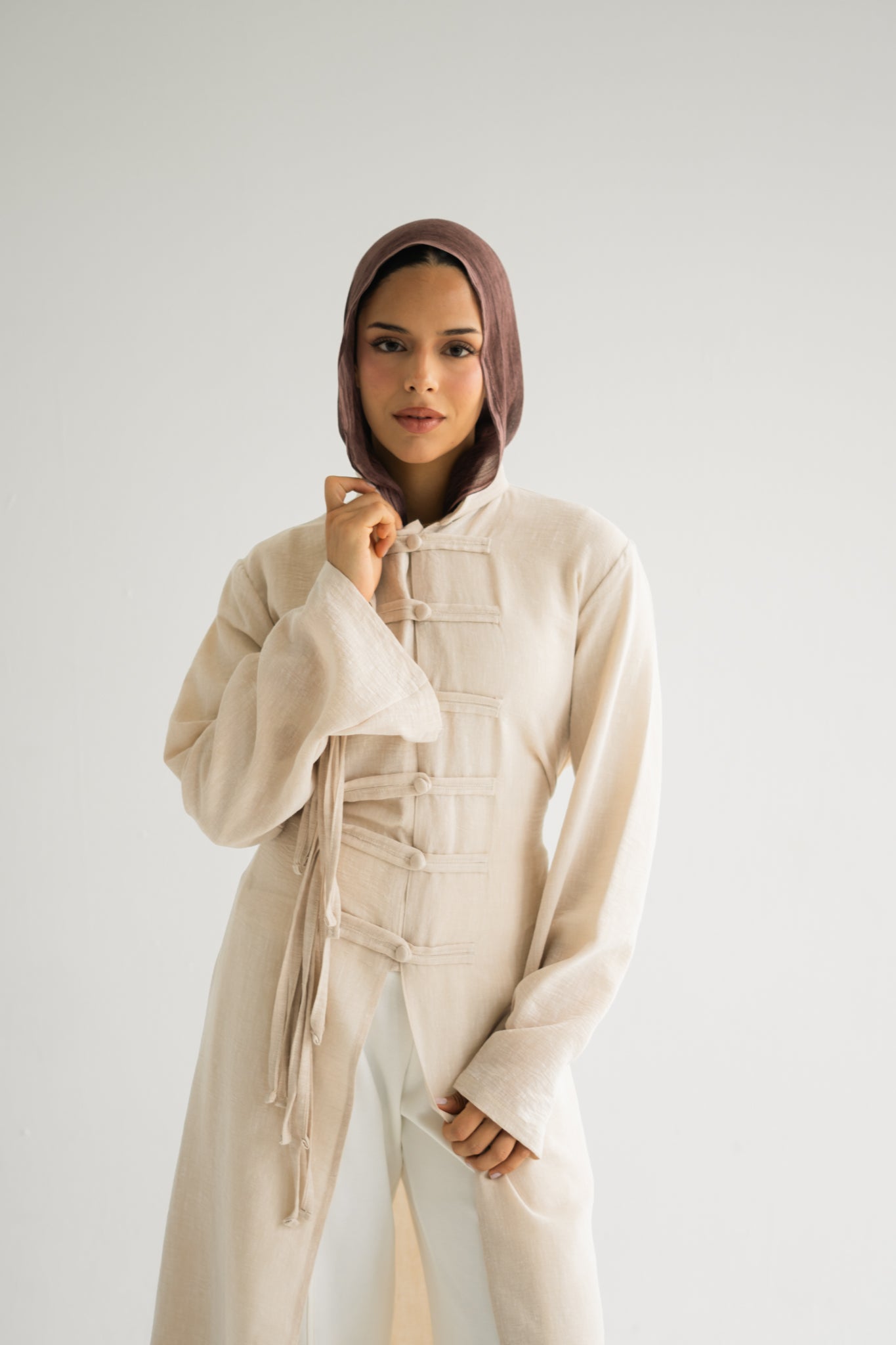 Frog button long shirt