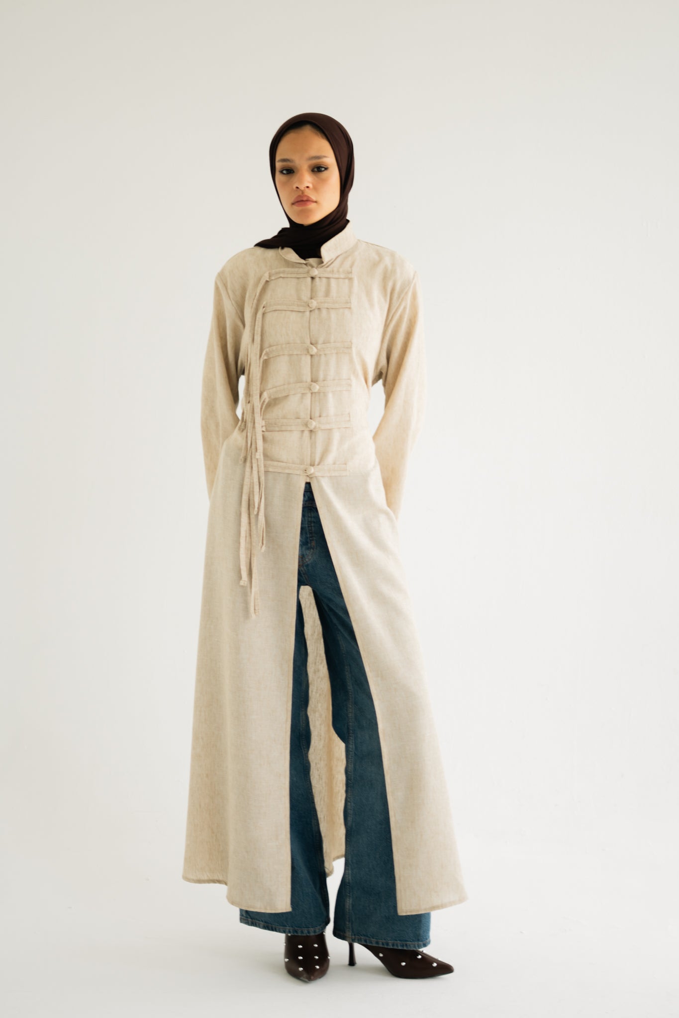Frog button long shirt
