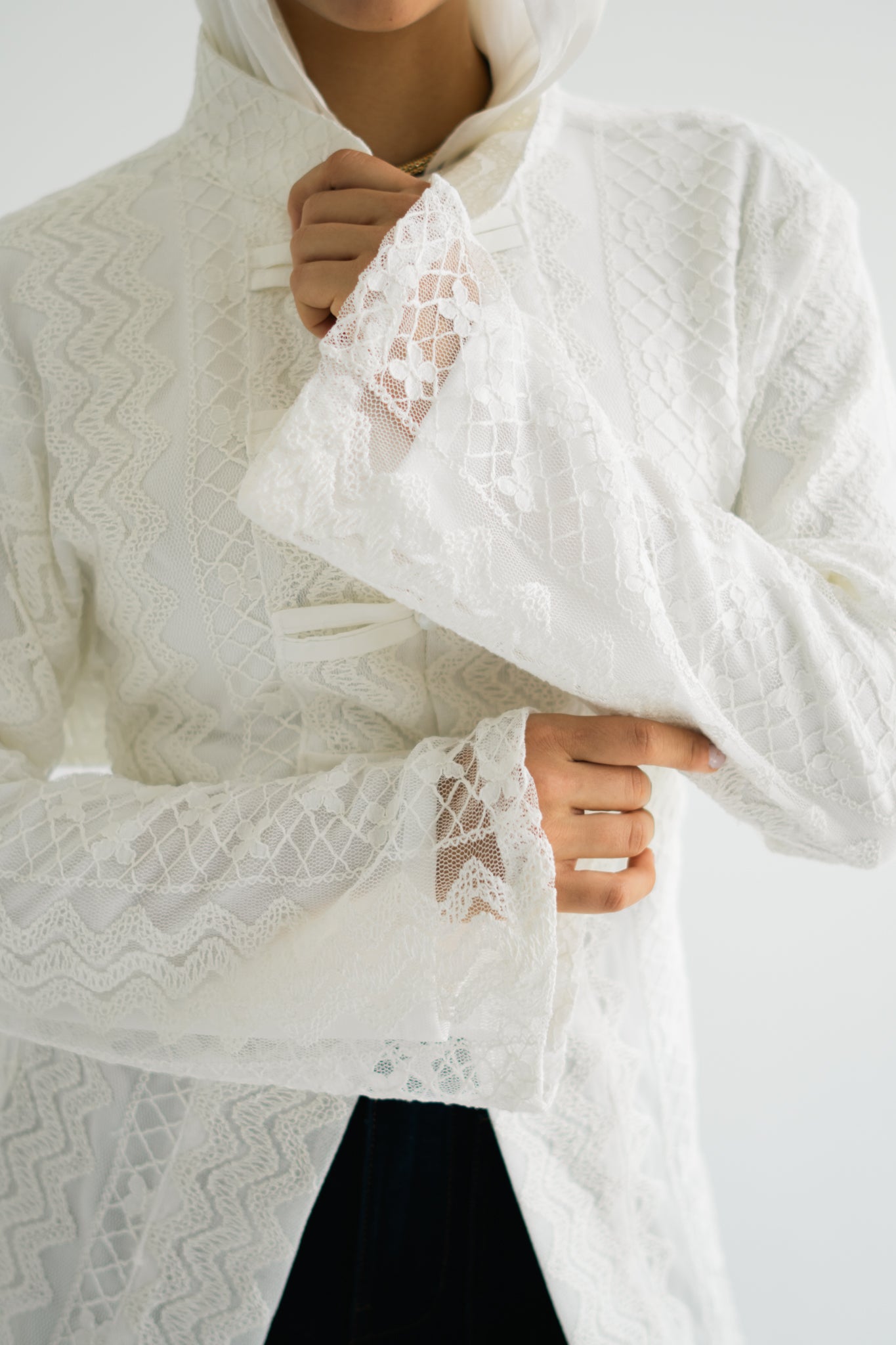 Lace Buttoned Top