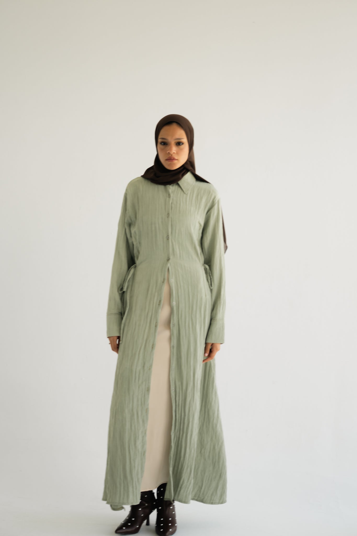Tie - side long shirt