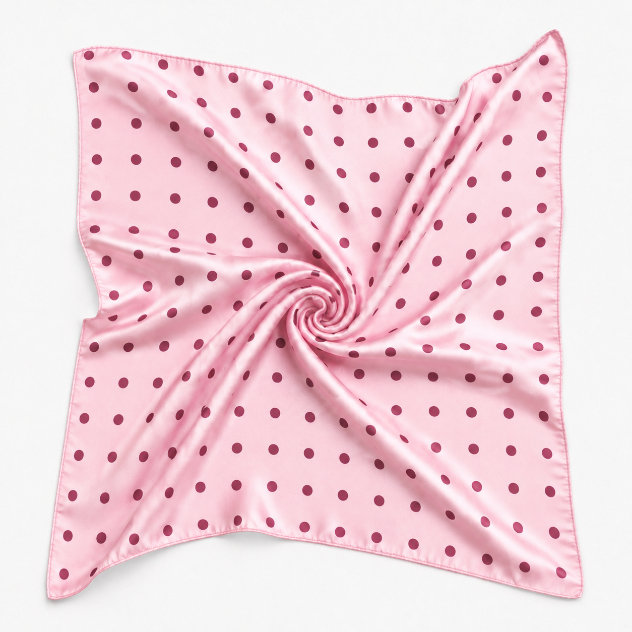Polka-Dot Square Scarf In Pink