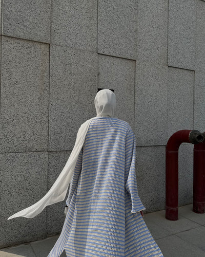 Eva kimono in white & blue