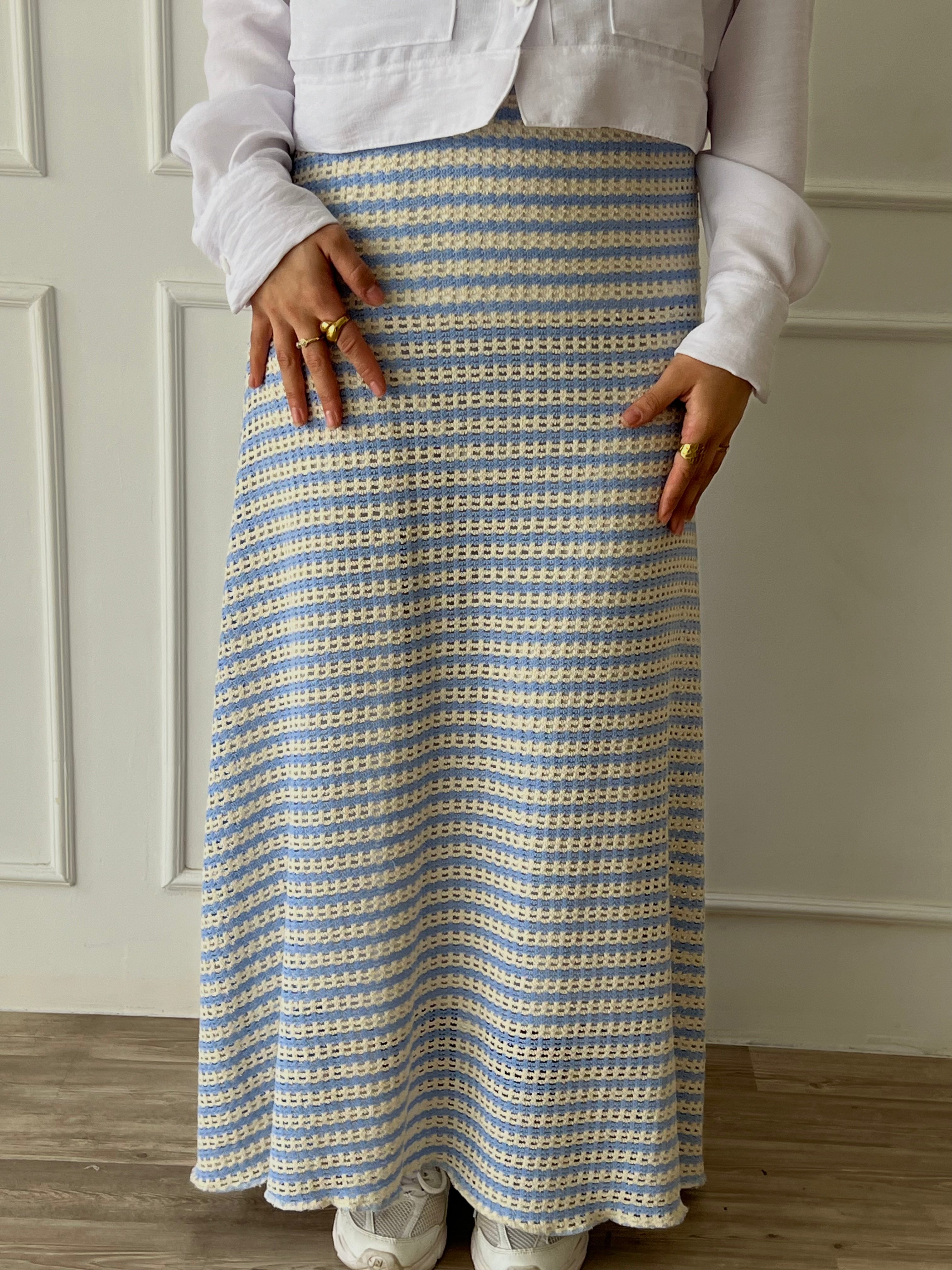 Eva skirt Blue&white