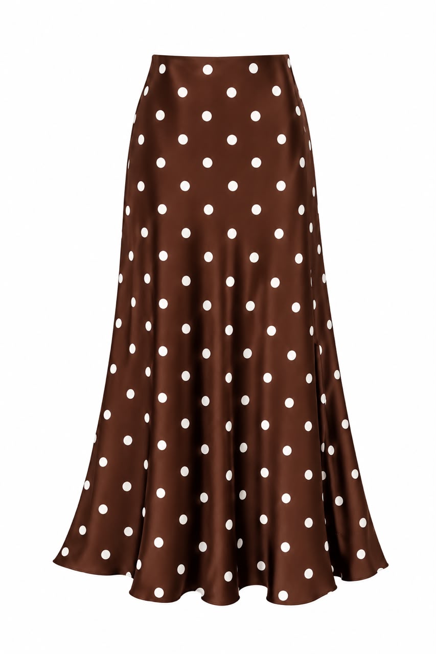 Pollka Dot Satin Skirt