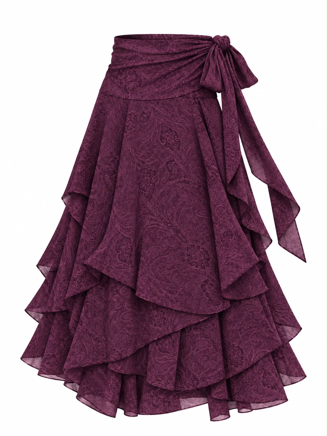 Ruffle Chiffon Skirt