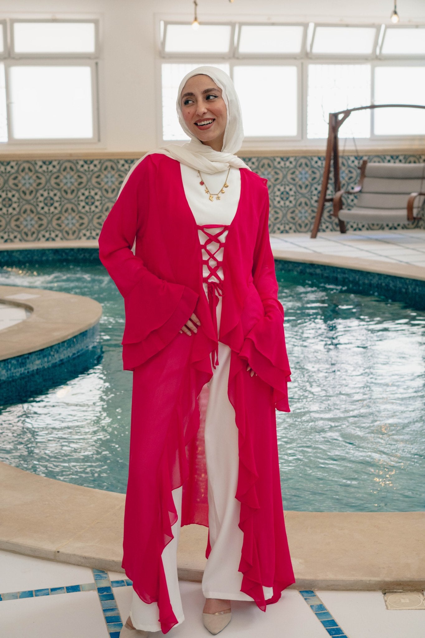 Alvaro kimono with ruffles - Lillyscarfofficial