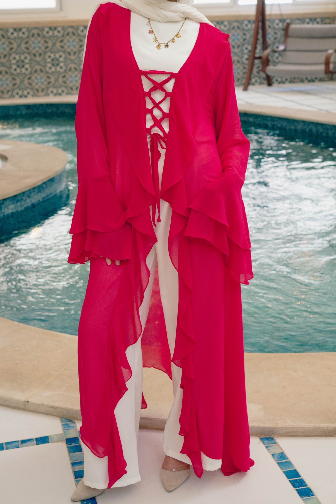 Alvaro kimono with ruffles - Lillyscarfofficial