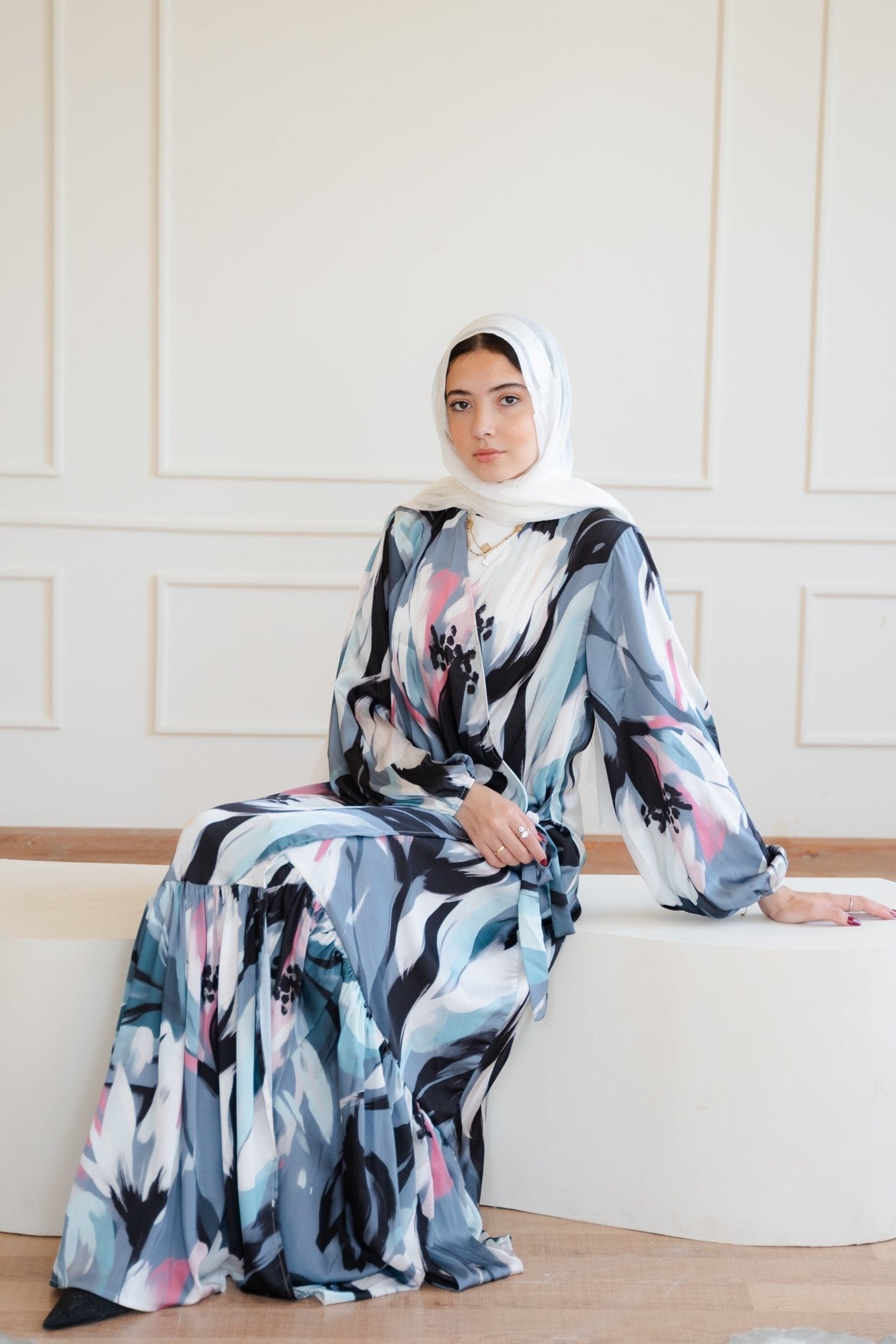 Arlo dress (blue) - Lillyscarfofficial