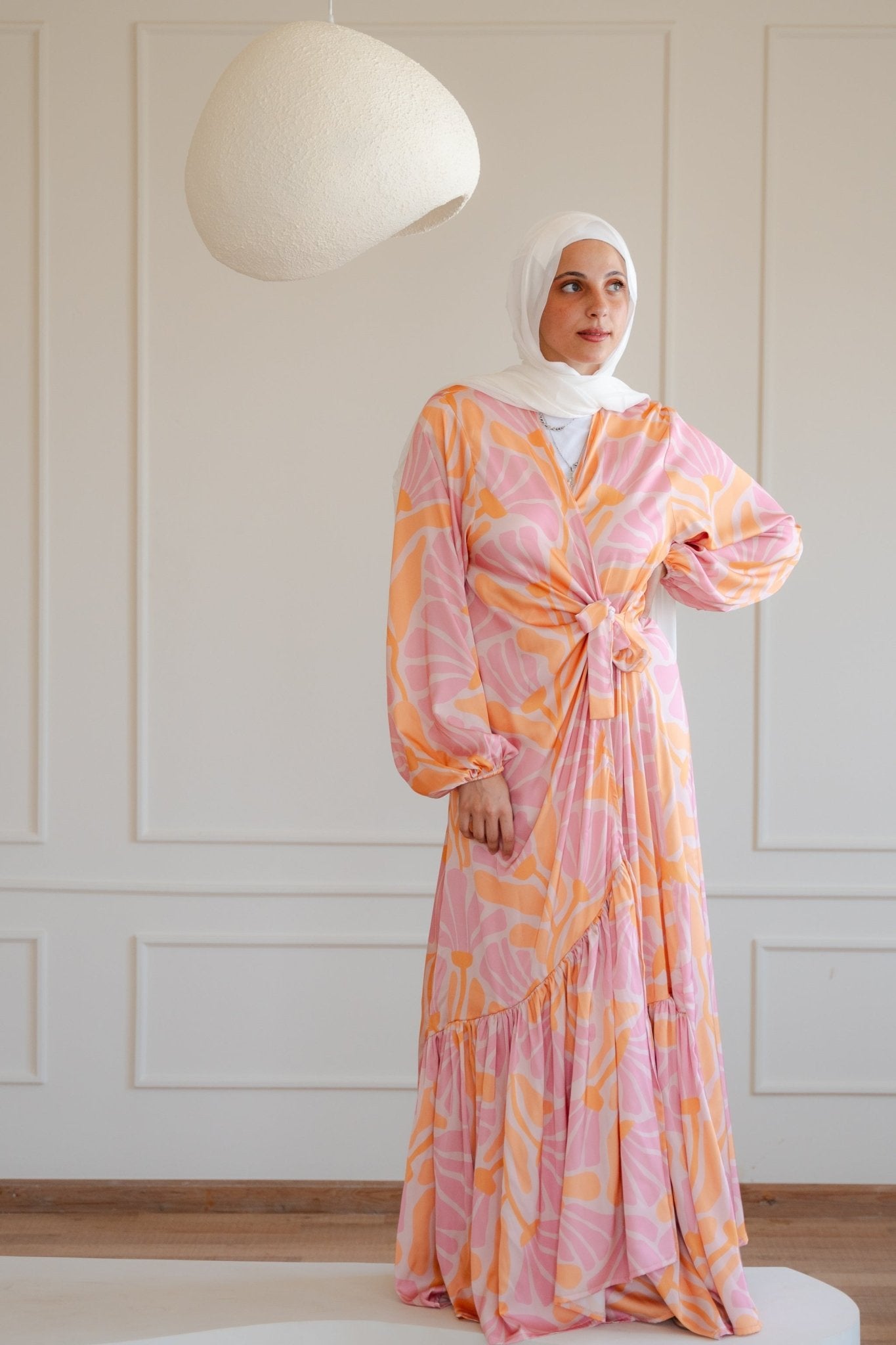 Arlo dress (orange) - Lillyscarfofficial