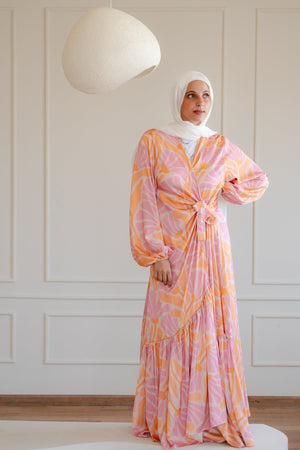 Arlo dress (orange) - Lillyscarfofficial