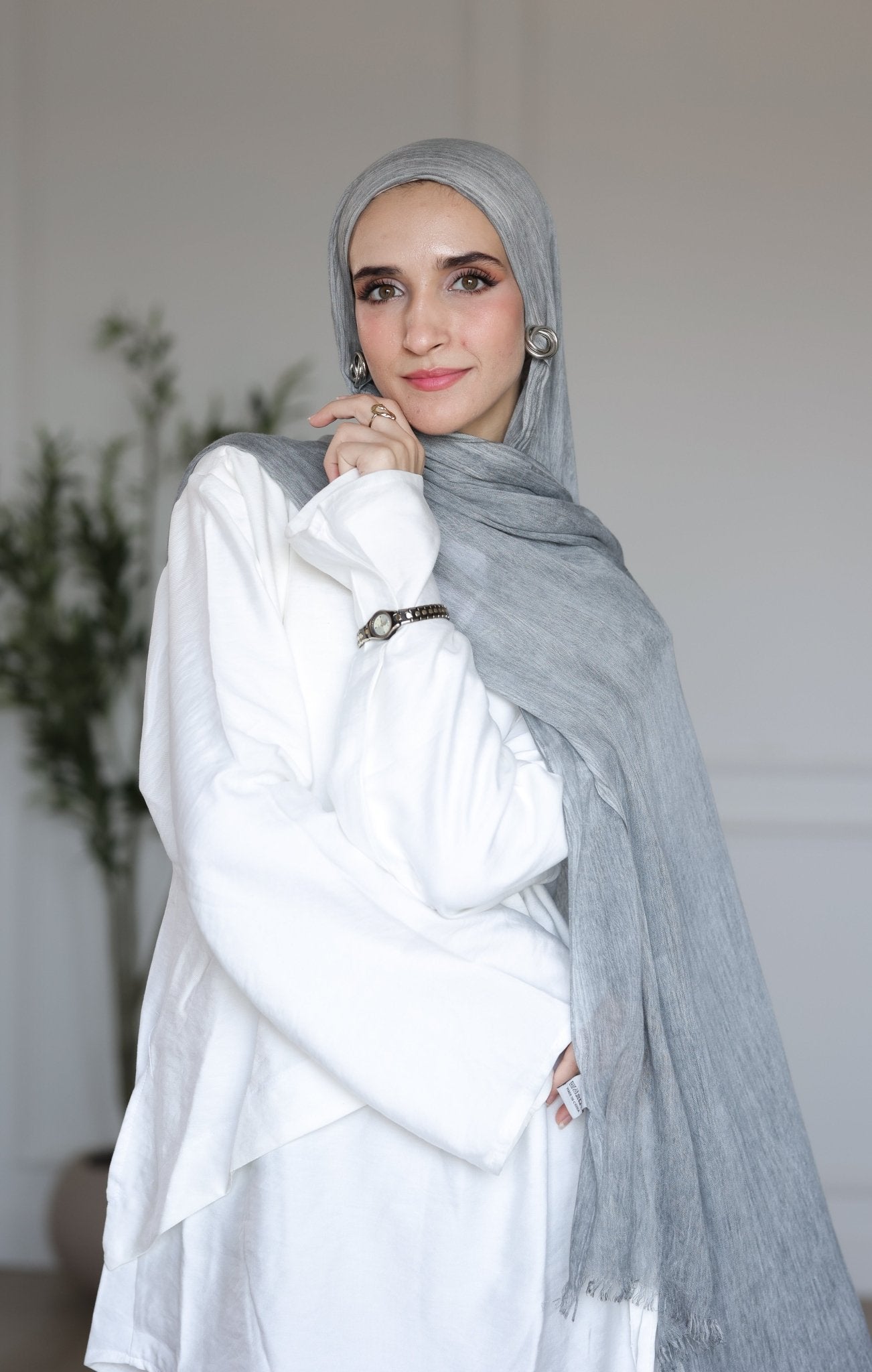 Ash Cotton Modal Scarf - Lillyscarfofficial