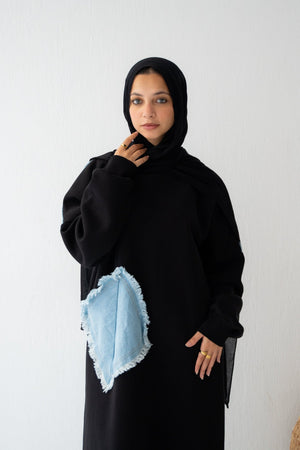 Back in Blue dress in black - Lillyscarfofficial