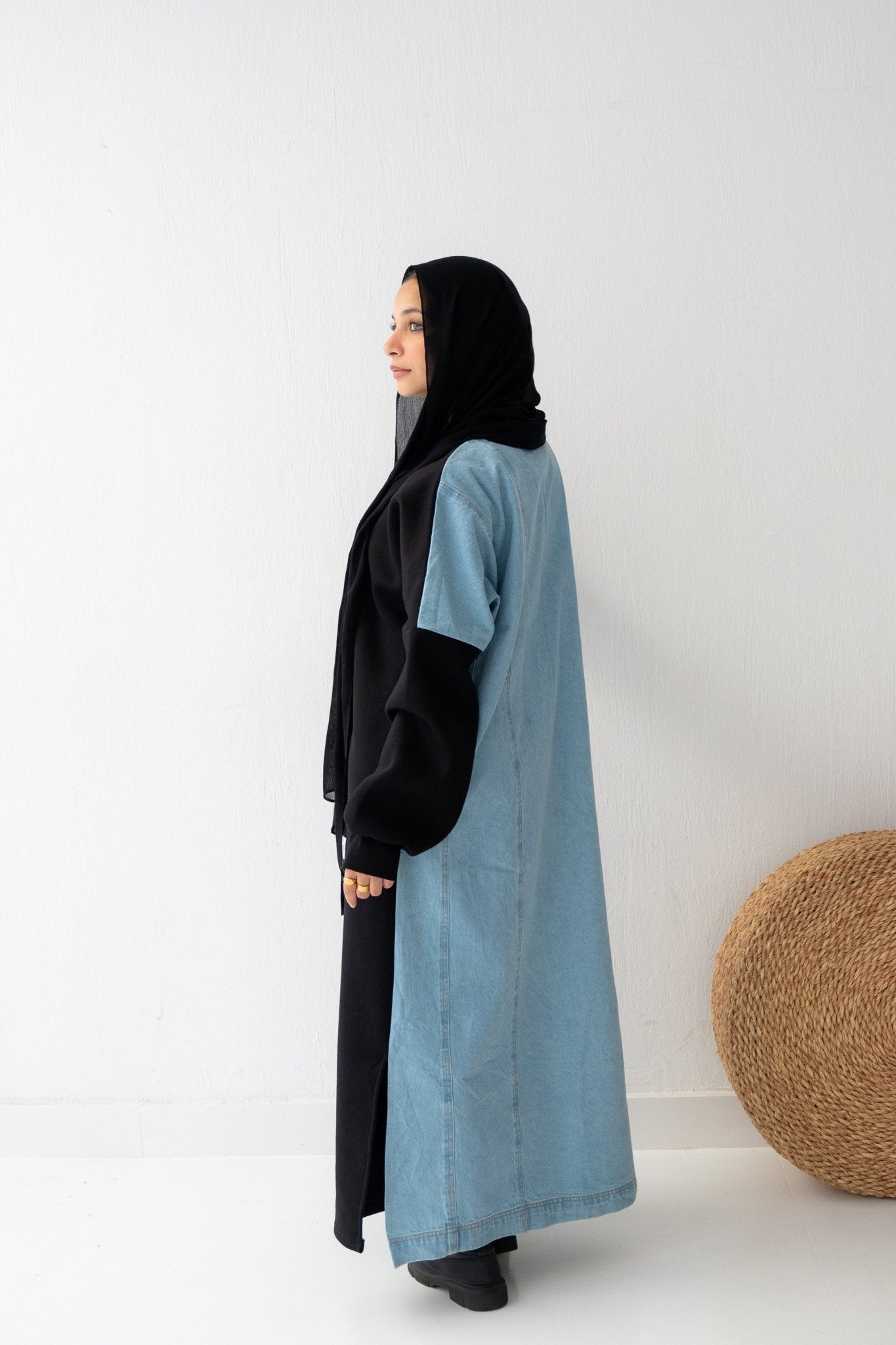 Back in Blue dress in black - Lillyscarfofficial