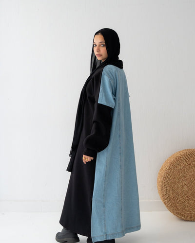 Back in Blue dress in black - Lillyscarfofficial